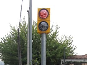 LED traffic lights installation