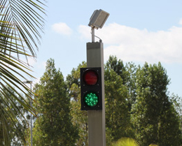 LED traffic light installed
