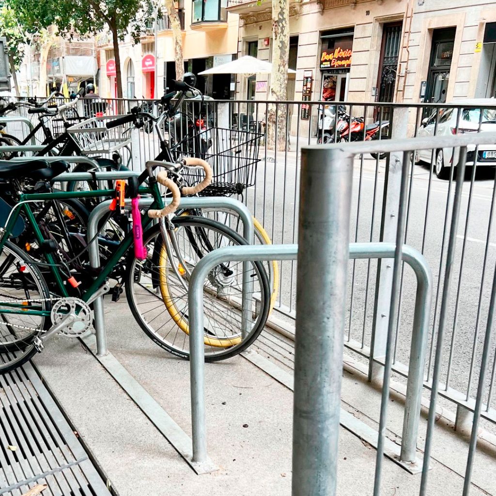 parking bicycles and scooters