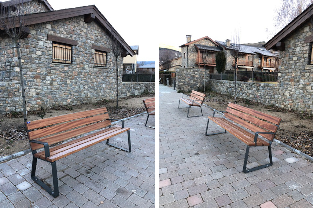 Dama urban bench in Llivia