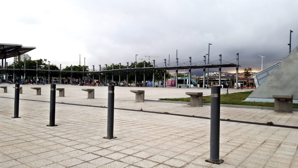 Urban bollards installed in (Fòrum) Barcelona