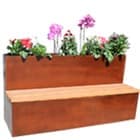 jardinire banc urbain corten grea