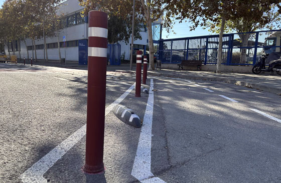 bornes flexibles de piste cyclable a-blen dt installes