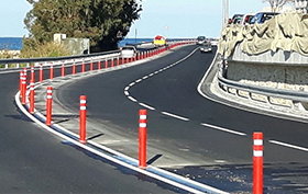 bornes rouges a-flex installes