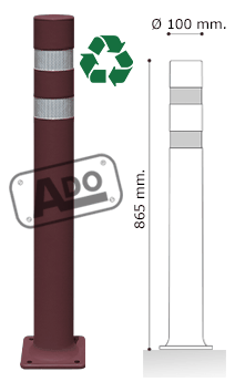 Borne A-Flex dt avec plaque de piste cyclable