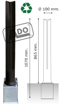 modles de bornes A-eco badalona avec base en fer amovible