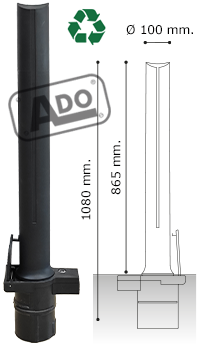 modles de bornes A-eco badalona avec base en plastique amovible