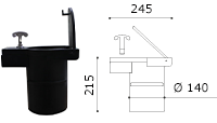 base plastique amovible pour bornes a-eco