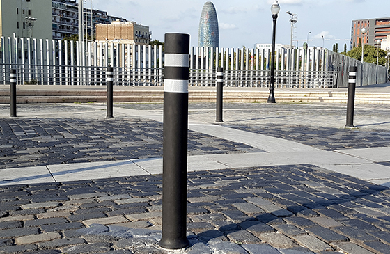 bornes flexibles noires a-flex dt installes