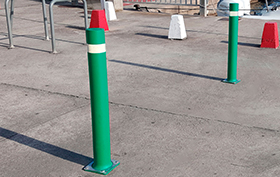 borne verte a-flex avec plaque installe