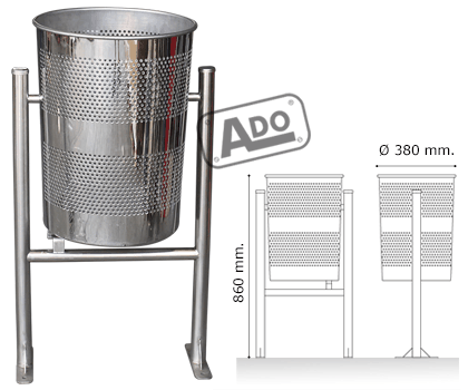 cestino portarifiuti circu acciaio inoxidable