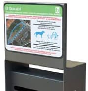 dettaglio logo cestino portarifiuti box