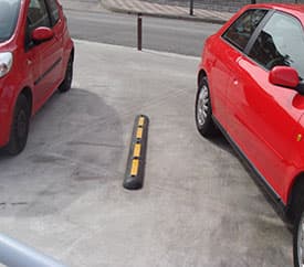 separatore modulare di pista ciclabile installato