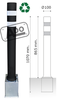 modelli A-eco dt dissuasori con base in ferro rimovibile