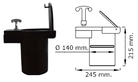 base in plastica rimovibile per dissuasori a-eco