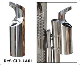 portacenere per cestino portarifiuti acciaio inox
