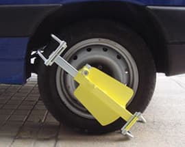 wheel clamp immobilize a car
