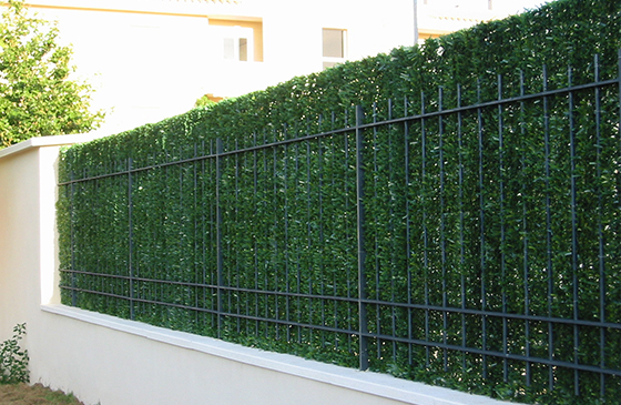 2 meter artificial hedge installed