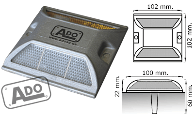 Road stud / Traffic reflector (Upper view)