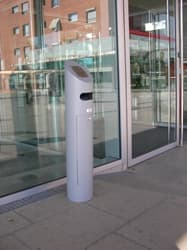 exterior ashtray bollard