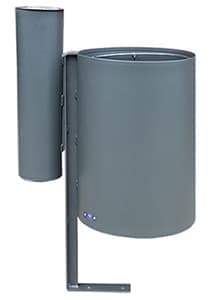 gray sime bin with ashtray