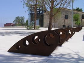 paris bicycle parking corten installed