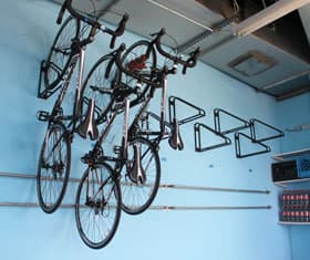 bicycle parking wall installed