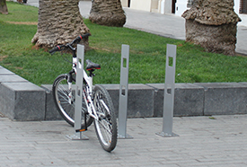 bicycle parking totem installed
