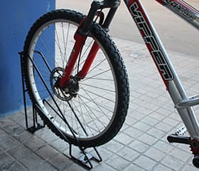 floor bicycle parking installed