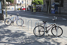 universal bike rack installed