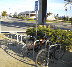 universal bike rack installed