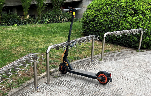 roller scooter parking installed