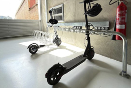 roller scooter parking installed