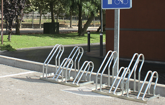 modul bike rack set installed