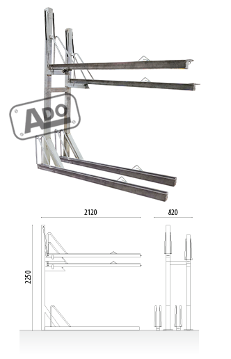 decker horizontal bike rack