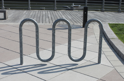 set bicycle parking snake installed