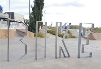 letter set bicycle parking installed