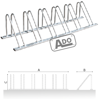 set bicycle parking set