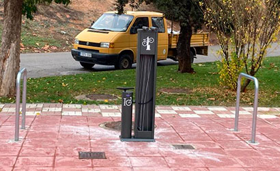 bike maintenance station installed