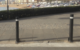 a-eco removable bollards installed