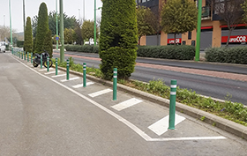 A-Flex dt bollards installed