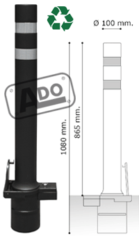 A-flex dt bollard models with removable plastic base