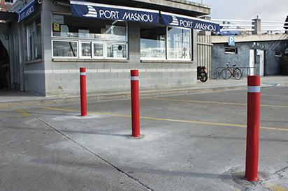 a-flex fixed bollards installed