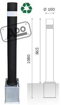 A-flex bollard models with removable iron base