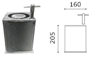 removable iron base for bollards a-eco dt