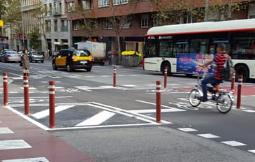 Our bollards for bike lanes installed in BCN
