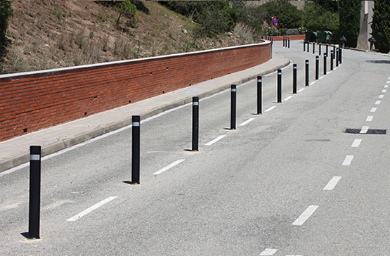 a-flex fixed bollards installed