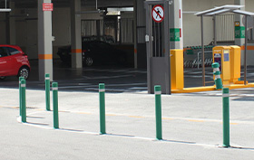 a-flex fixed bollards installed