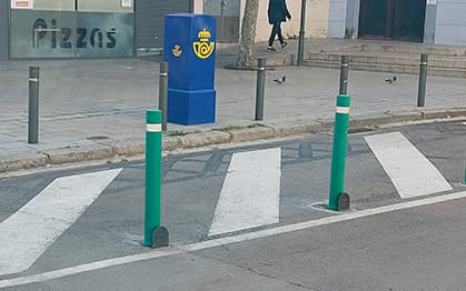 a-flex removable bollards installed