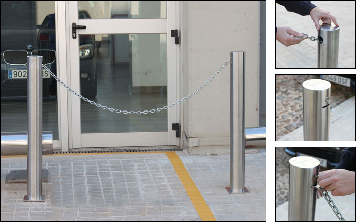 stainless steel chain barrier